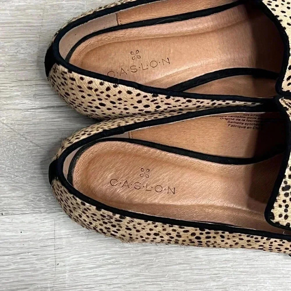 CASLON Loafers Real Fur Cheetah Print Women Size 8.5 M Office Career - Picture 6 of 8
